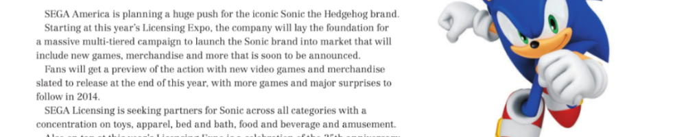 New Sonic Games & Major Surprises to come in 2014