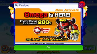 E-123 Omega Added to Sonic Runners