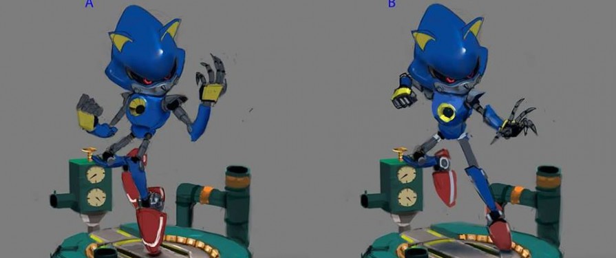 First4Figures Tease Modern Metal Sonic Statue