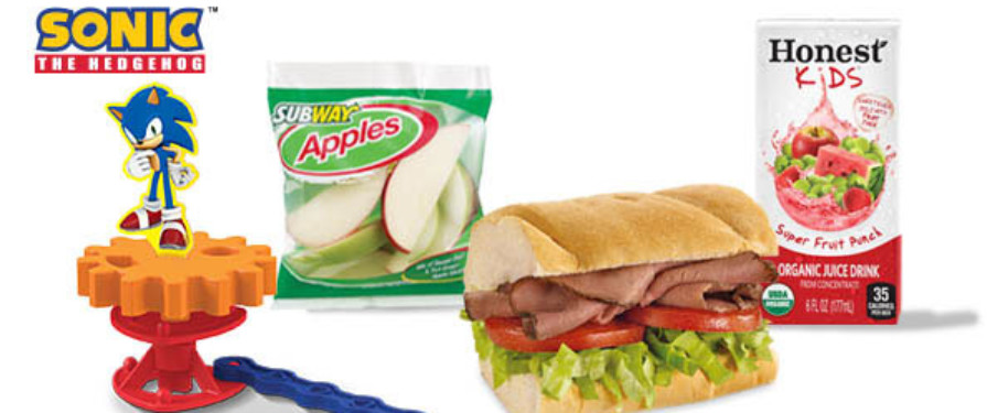 Subway now including Sonic toys with its kids meals