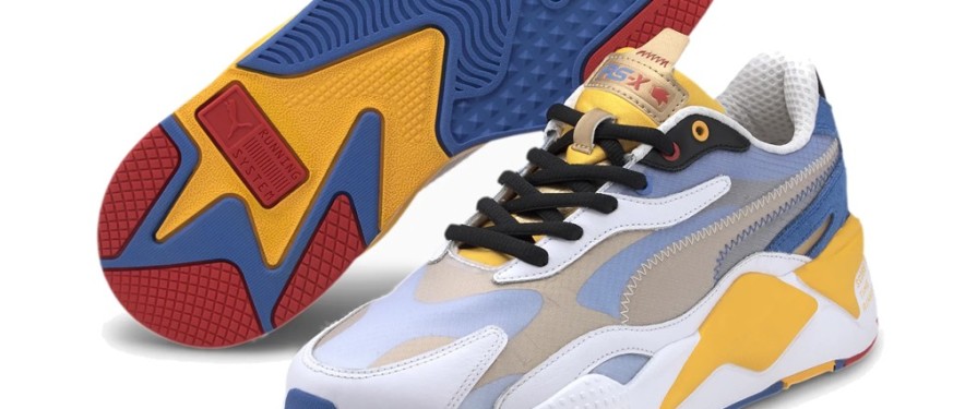 Puma Reveal New White-Gold Sonic RS-X3 Sneakers