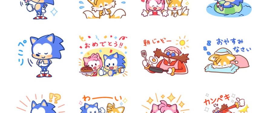 Cute Sonic Stamps Are Now Available on the LINE Messaging App