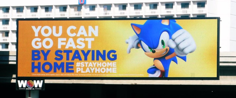 Sonic Says “Stay Home” in New Billboard